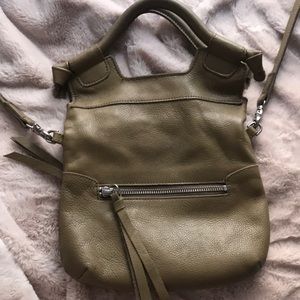 Small Foly + Corina Olive Green Leather bag